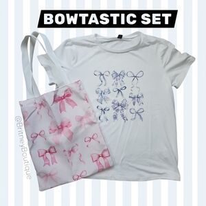 NEW! BOWTASTIC SET | 💙 Short Sleeve Tee + 🎀 Bow Tote Bag